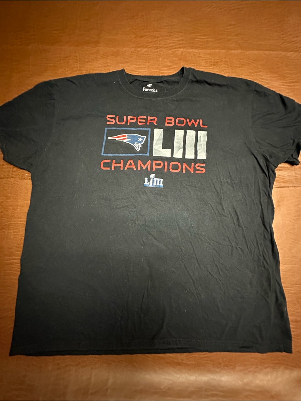 Fanatics Black New England Patriots Super Bowl LIII Champions Graphic Tee